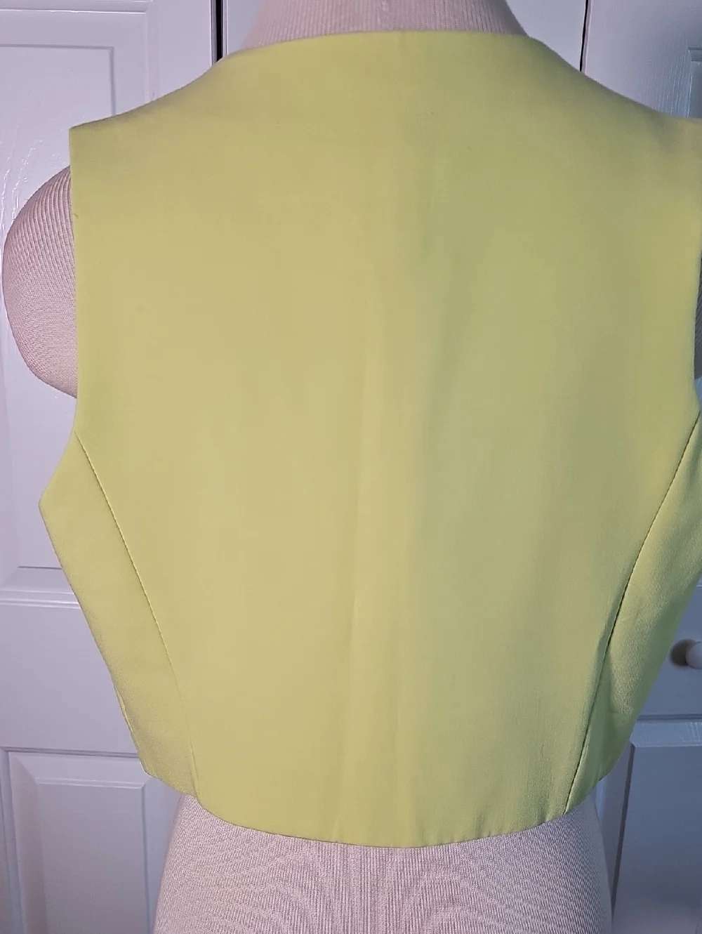 Christian Lacriox Lime Green Tailored Vest with Gold Buttons. NWOT. Sz Meduim